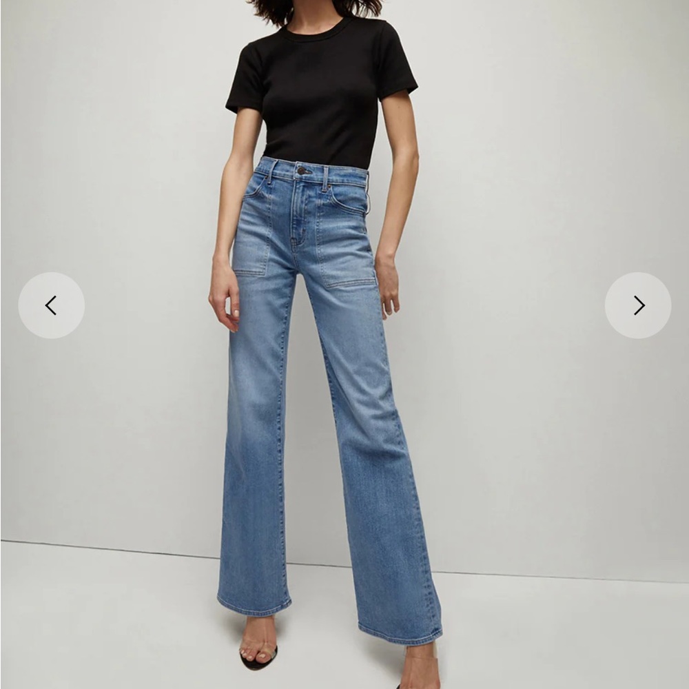 NWT Veronica Beard Crosbie High Rise Wide Leg Jean. Size 30.